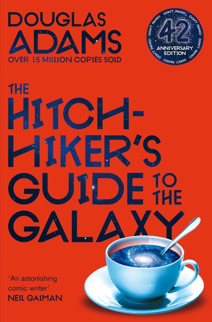 The Hitchhiker's Guide to the Galaxy Douglas Adams Book Cover