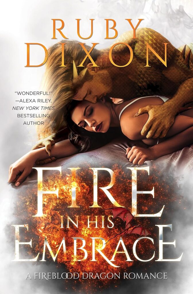 Fireblood Dragon Fire in His Embrace Ruby Dixon Book Cover